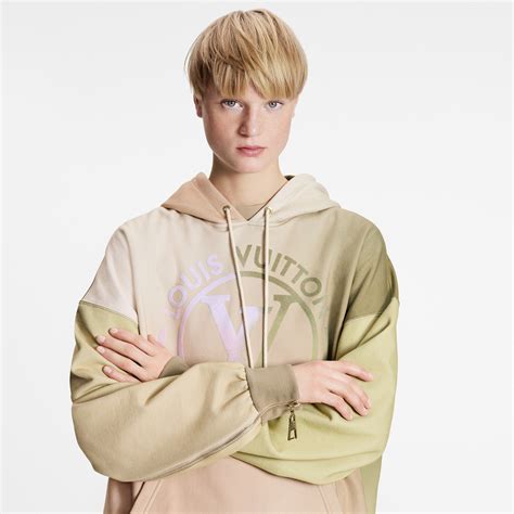 lv circle cut hoodie|Gradient Fleece Jersey LV Circle Hoodie .